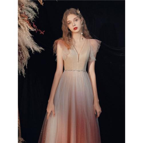 New arrival evening prom party dresses Vestido de Festa gown Robe De Soiree V-opening sexy vestido de casamento long