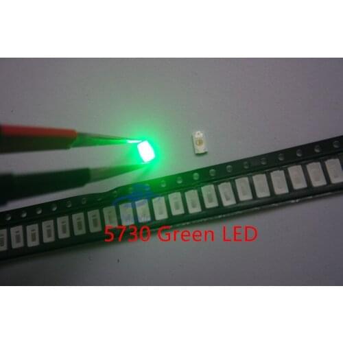 100pcs 5730/5630 SMD Green LED Light Emitting Diode SMD LED 5730 Green Surface Mount Led 520-575NM 2.0-3.6V Ultra Birght Led