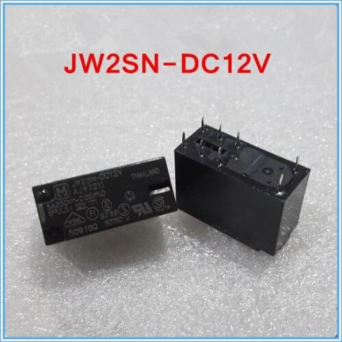 100pcs/lot ) Original New JW2SN-12V JW2SN-DC12V AJW7211 JW2SN-12VDC 8-DIP 5A250V 12VDC Power Relay