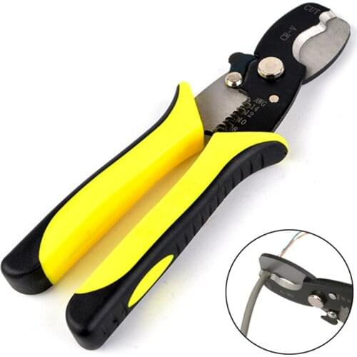 2 in 1 Wire Stripper Pliers Peeling Crimper Cable Stripping Cutter Manganese Steel Electricians Crimping Hand Tools