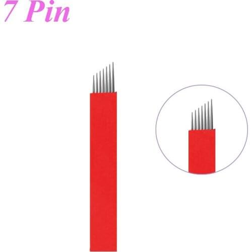 50 Pc Flex 7/9/11/12/14 Eyeborw Microblading Needles Semi Permanent Makeup Blade Shading Eyebrow Tattoo Microblading Needle