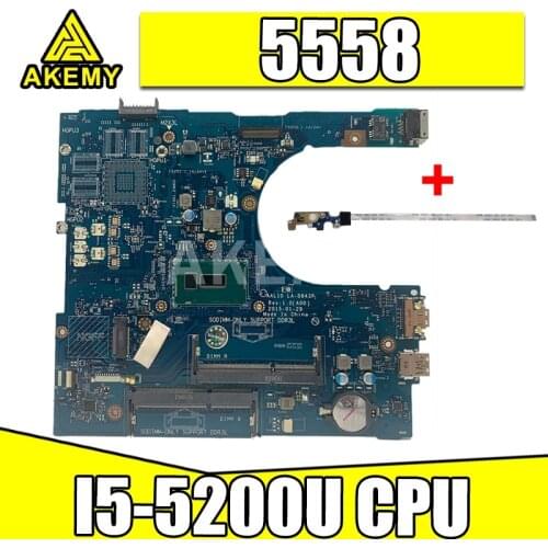 AKemy CN-0FRV68 LA-B843P for dell Dell Inspiron 5458 5558 5758 laptop motherboard with I5-5200U 0FRV68 FRV68 100% tested work