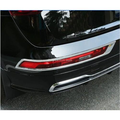 Car Styling Bright ABS Chrome Rear Tail Fog Light Lamp Frame Cover Trim 2PCS for Audi Q5 2018 2019 2020 cay styling accessories