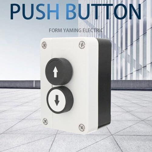 Push Button Switch Box Up/down Arrows 2 Ways Hoist Roller Door Lorry Tail Lift Control With Protective Box Double Insulated