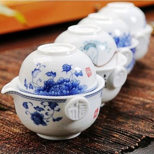 Tea set Include 1 Pot 1 Cup,High quality elegant gaiwan,Beautiful and easy teapot kettle and teacup,Travel kettle,free shipping