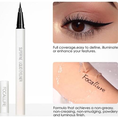 FOCALLURE Black Liquid Eyeliner Pencil Waterproof 24 hours Long Lasting Eye Makeup smooth Superfine Eye Liner Pen