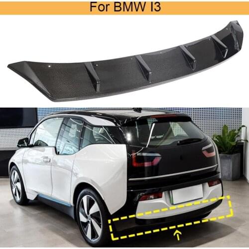 Carbon Fiber Car Rear Bumper Diffuser Lip Spoiler For BMW I3 2014 - 2020 Car Rear Bumper Diffuser Lip Chin Spoiler