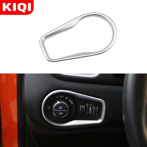 For Jeep Renegade 2013-2019 Headlight Adjustment Button Frame Cover Interior Matte Decoration Auto Accessories Car Styling