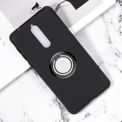 For Nokia 8 Back Ring Holder Bracket Phone Case Cover Phone TPU Soft Silicone Cases for Nokia8 TA-1004, TA-1012, TA-10528 5.3"
