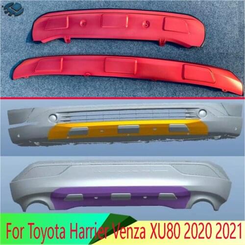 For Toyota Harrier Venza XU80 2020 2021 Car Accessories Stainless Steel Front and Rear Bumper Skid Protector Guard Plate