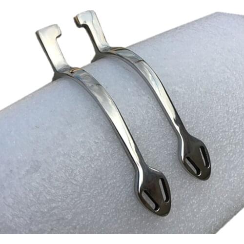 Enghlish Stainless Steel Riding Spurs Horse Equipement 3cm Square Neck Spur
