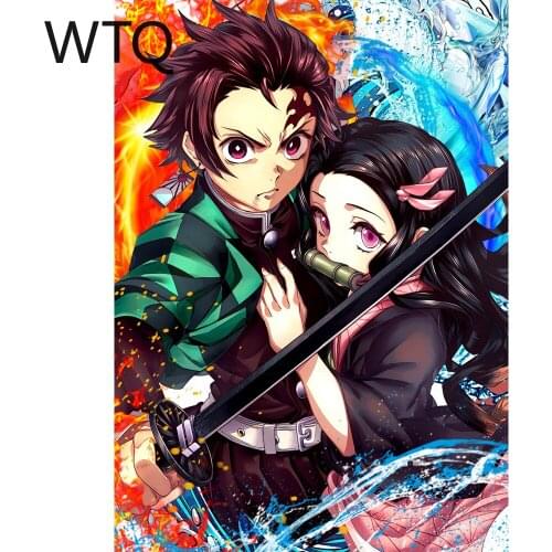 Canvas Painting Demon Slayer Kimetsu No Yaiba Poster and Print Wall Art Room Decor Wall Decor Canvas Art Posters Surprise Box
