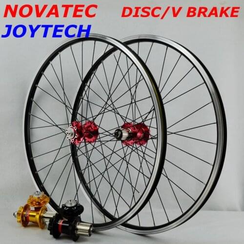 26inch 27.5"/29" NOVATEC 4 bearing HUB JOYTECH 041/042 32holes disc V brake wheel mountain bike wheel set 8-11 speed cassette