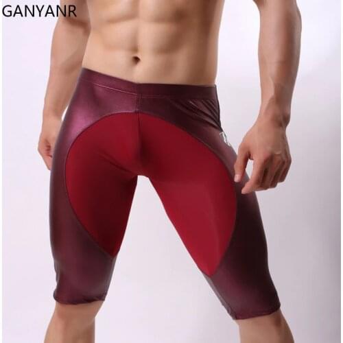 GANYANR Running Tights Men Compression Shorts Leggings Gym Sportswear Sport Fitness Legging Basketball Jogging Yoga Exercise