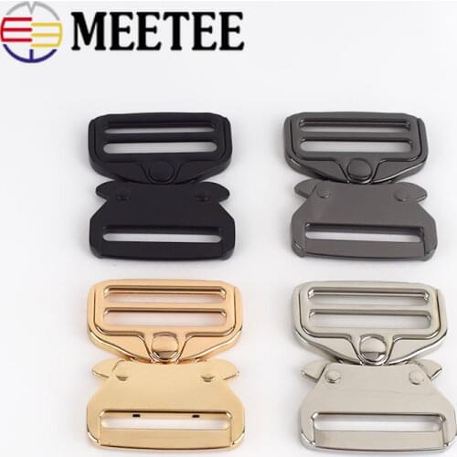 Meetee 1pc/2pcs ID38MM Metal Bags Quick Release Buckles DIY Strap Connector Side Clasp for Bag Luggage Hardware Accessories