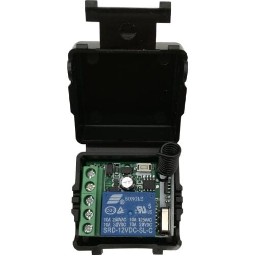 Xuanlongyuan Mini Size DC 12V 1CH 1CH 10A Wireless Remote Control Switch Receiver ,315/433.92 MHz Can delay off 20 seconds