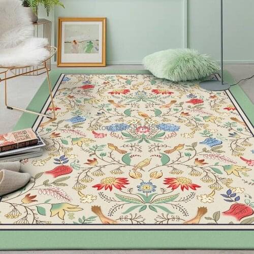 Fashion New Chinese Classical Fresh Auspicious Flower Living Room Bedroom Kitchen Bedside Carpet Mat Customization