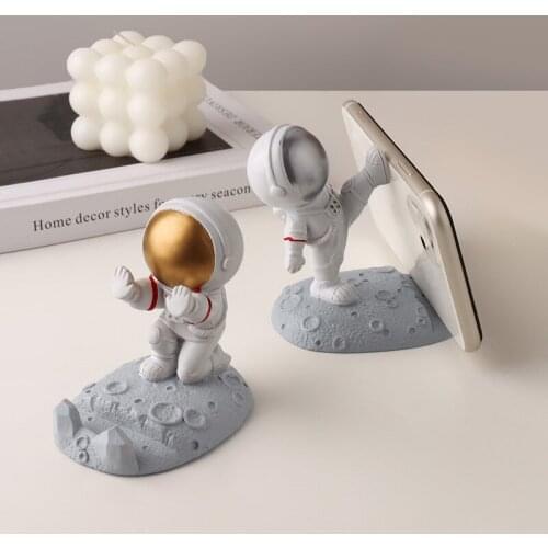 Creative Fun Astronaut Toys Figurine Ornament Home for mobile phone stand rack Cabinet Accesorry