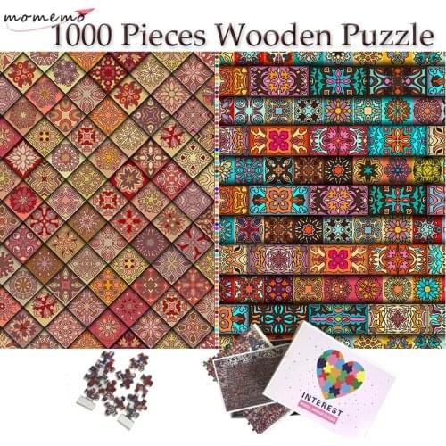 MOMEMO Dazzling Puzzle Wooden Puzzle 1000 Pieces Jigsaw Puzzles 1000 for Adults Interesting Toys Teenagers Kids Gifts Home Decor