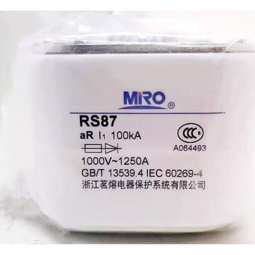 Fuses: RS87 1000V 1250A BC100KA aR / RS87 1000V 1300A / RS87 1000V 1400A 1500A 1600A BC100KA aR