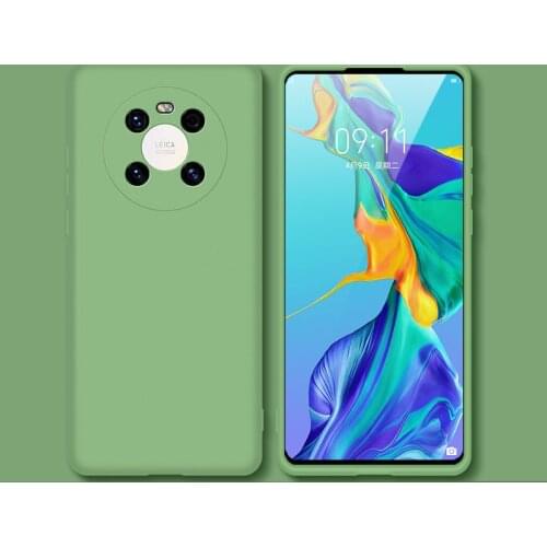 Shockproof Phone Case For Huawei Mate40 Mate40pro Case Liquid Silica gel Shell Overall Protection Lens internal fluff