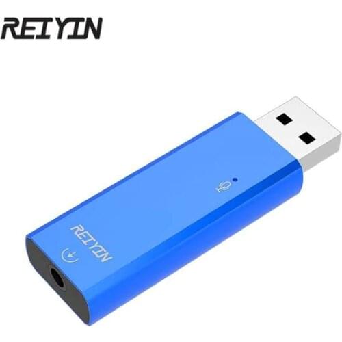 Reiyin USB DAC Toslink Optical Audio Converter PC Game 192khz 24bit HIFI Music Portable Adapter With MIC