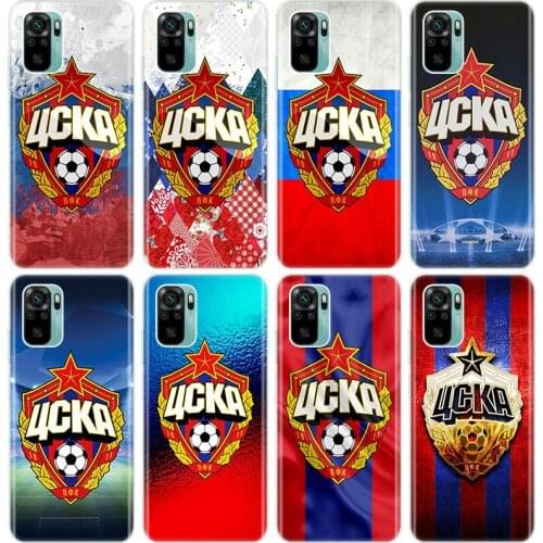 Russia PFC CSKA Silicone Phone Case for Xiaomi Redmi Note 10 9 Pro Max 10S 9S 8T 8 8A 9 9A 9C NFC 9T 7 Soft Cover