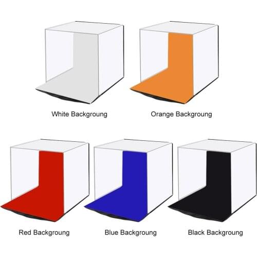40CM Portable Still Life Soft Light Box Shed Photography Light Box Softbox Portable Photo Studio Tent 5 Color Background Cloth