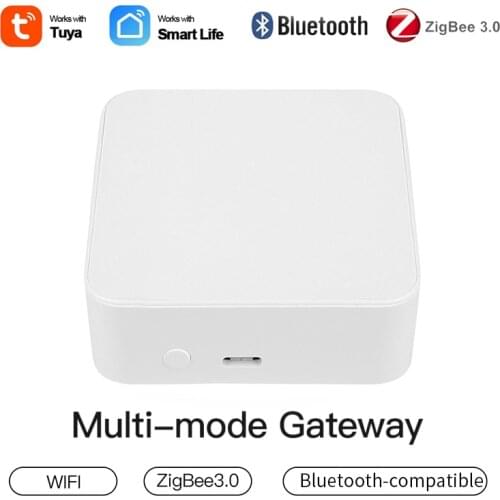 ZigBee 3.0 Smart Multi-mode Gateway WiFi Bluetooth Mesh Hub Work with Tuya Smart App Voice Control via Alexa Google Home