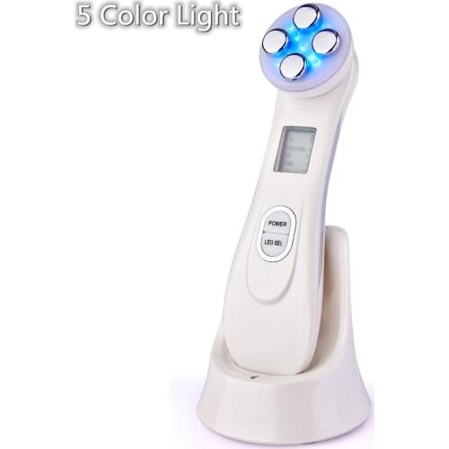 Facial Devices Frequency Electroporation 5 Colors Light Photon Skin Rejuvenation Mesotherapy Tighten Face Lift Beauty Care Tools