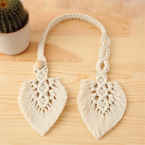 Curtain Buckle Door Tieack Buckle Decorative Curtain Holdbacks for Home Dormitory Artificial Rural Curtain Rope