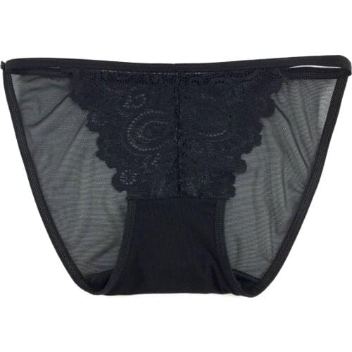 Womens panties mesh sexy low waist transparent traceless panties women 60175