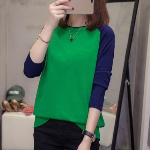 Loose stitch knitted pullover woman blouses winter Womens sweaters clothing latest 2020 spring autumn korean female A6219