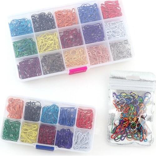 1 Box Mix Color Gourd Shape Safety Pins Metal Clips Gourd Pins Knitting Cross Stitch Marker Tag Pins Clips For DIY Clothing Kit