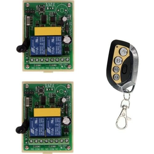 AC 110V-220V 2 CH Channel Relay 10A Wireless Switch ASK 2CH Relay Learning independently for Smart Home Box Broadlink NO COM NC