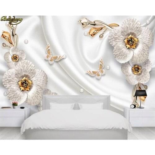 Beibehang papel de parede Custom 3d wallpaper relief relief plum jewelry silk background TV background wall paper