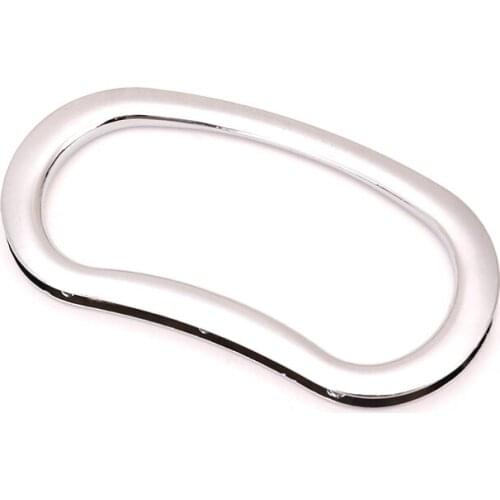 4.5 inch (Inner diameter) Nickel Oval metal purse handle oval cut out bag handle