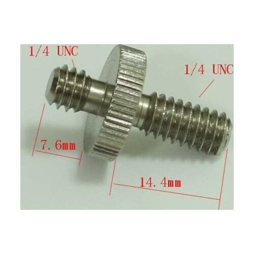 5 x long double 1/4" Male Threaded screw Adapter for Rod Support Rail System 5D2