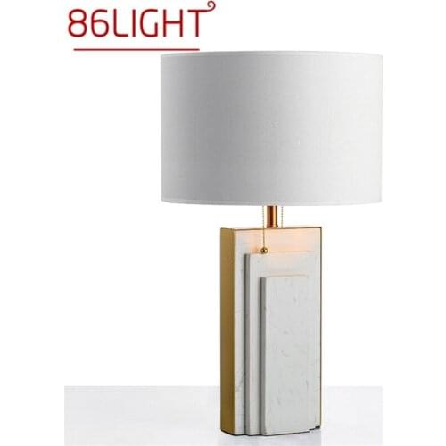86LIGHT Modern Luxury Table Lamp Design E27 Marble Desk Light Home LED Decorative For Foyer Living Room Office Bedroom