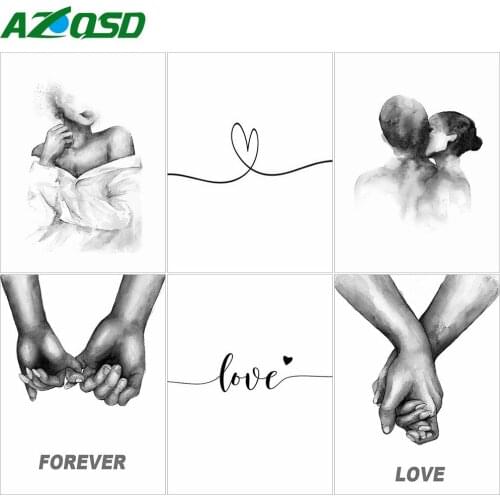 AZQSD 5d Diamond Painting New Arrivals Couple Love Picture Of Rhinestones Diamond Embroidery Portrait Mosaic Home Decor