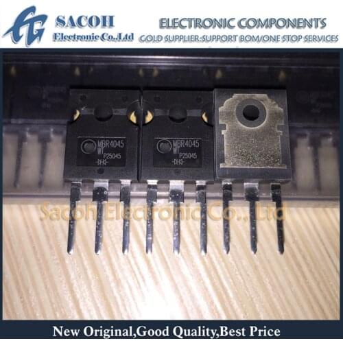 Free Shipping 10Pcs MBR4045PT MBR4045WT SBL4045PT SR4045PT TO-247 40A 45V Schottky Rectifier Diode