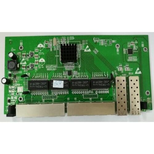 Free shipping, 8pcs/lot, 2 Ports SFP+8 Ports RJ45 POE reverse Switch board, not manageable, 1~7 ports POE IN and port 8 POE OUT