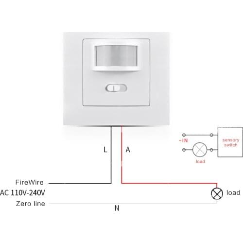 Motion Sensor Switch Security light Control IR Infrared Movement Induction Detector With Switcher AC110V -220V ON/OFF/PIR