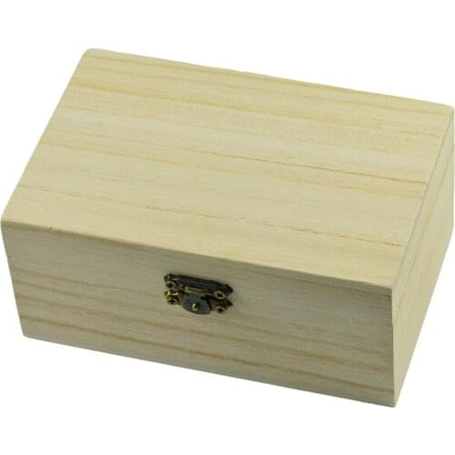 Wooden Treasure Chest Wood Jewelry Storage Decoupage Craft Box Memory Crafts