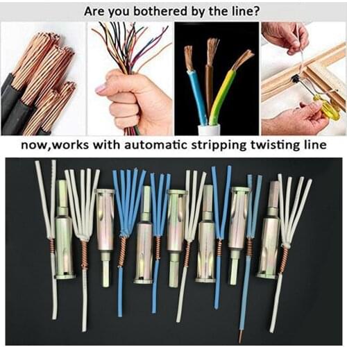 Electrical Twist Wire Tool 2.5-4 Square Hole Electrician Universal Automatic Twisting Wire Stripping Doubling Machine Connector