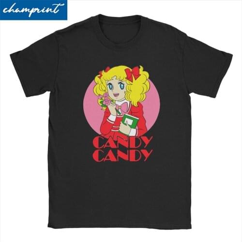 Candy Candy Anime Japan 80s Kawaii Manga T Shirt Men Womens Cotton T-Shirt O Neck Tee Shirt Short Sleeve Clothing 4XL 5XL 6XL