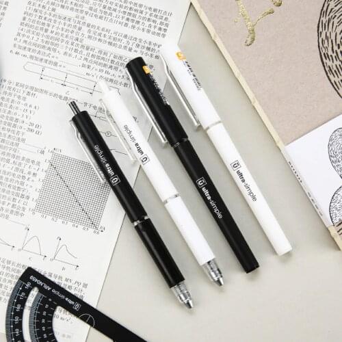 2Pcs/lot Superior Quality Gel Pen New nib-Super Stiny 0.38 Black Very Good Smooth Gel ink Pen Writing School Supplies Stationery