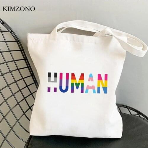 Lgbt shopping bag grocery bolso tote bolsa cotton handbag bag bolsa compra woven bolsas reutilizables ecobag custom