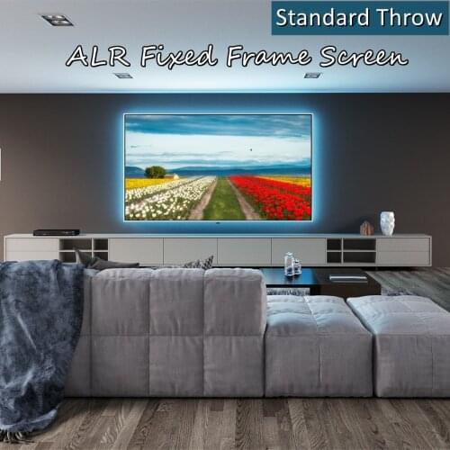 2021NEW 200-Inch 4k ALR Fix Frame Projection Screen With Slim Aluminum Alloy Frame Both Long Throw And Short Throw