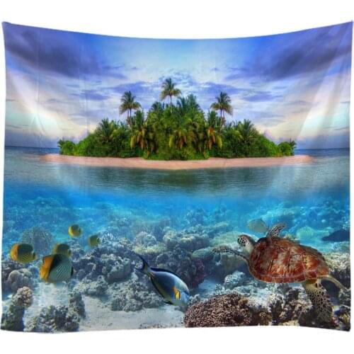 Natural Landscape Tapestry Wall Hanging Cloth Bed Spread Beach Towel Table Cloth YogaMat House Decoration Living Room Decoration